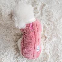 Šiltas vilnos paltukas žieminis šunų megztinis mažiems ir vidutiniams šunims Drabužiai šuniuko liemenė augintinė Miela striukė Čihuahua Yorkies kostiumai (pink,M)