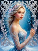 Diamond Painting New Collection Sexy Women Winter Diy Full Rhinestone Embroidery Beautiful Goddess Mosaic Cross Stitch Kits Wall Decor Round drill 30x40cm brown