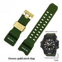 Dervos silikono laikrodžio dirželis Casio Big Mud King GWG-1000GB Juodas auksas G-SHOCK GWG-1000 serijai Guminis dirželis su įrankiais Apyrankė GWG-1000 beige