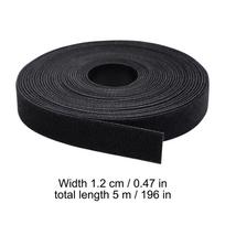Cable Organizer Adjustable Cord Straps Cable Organization Ties Wire Winder Tape for TV PC Laptop Ethernet Desktop Home black