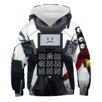 New Autumn 3D Game Skibidi Toilet Printing Hoodies For Men Children Fashion Streetwear Hooded Sweatshirts Harajuku Cool Clothing 110 gray
