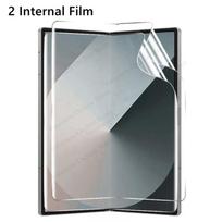 4in1 vidinė plėvelė + priekinis grūdintas stiklas, skirtas Samsung Galaxy Z Fold 6 5 4 3 Ekrano apsauga Apsauginės plėvelės ant Fold6 Fold5 Galaxy Z Fold 3