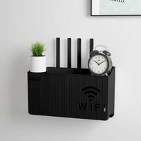 Kabelių tvarkyklė TV imtuvo dėžutė Sieninė belaidžio Wifi maršrutizatoriaus lentyna Svetainė juoda