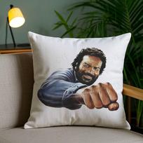 T-Terence Hill And Bud S-Spencer Pillow Case Safe Custom Photo Pillow, Anti-fade Brushed Fleece Cushion, Maternal & Infant Safe. 60cmx60cm gray