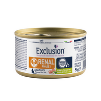Exclusion Renal Diet Phase I konservuotas pašaras katėms su kiauliena, žirniais, ryžiais 85 g