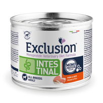 Exclusion Intestinal dietinis konservuotas pašaras šunims su kiauliena ir ryžiais, 200 g