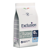 Exclusion Hydrolyzed Hypoallergenic sausas pašaras vidutinių ir didelių veislių šunims su žuvimi, M/L, 12 kg