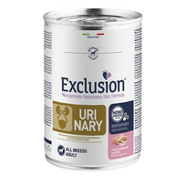 Exclusion Urinary dietinis konservuotas pašaras šunims, kiauliena, sorgai, ryžiai 400 g