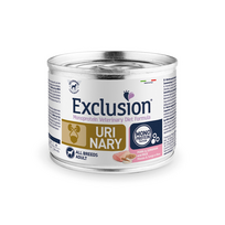 Exclusion Urinary Diet konservuotas pašaras šunims su kiauliena, sorgais, ryžiais, 200 g