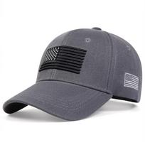Kepurės Naujos Siuvinėtos Amerikos Vėliavos Beisbolo Kepurės Vyriškos ir Moteriškos Didelio Galvos Apimties Kietas Viršus Mao Žalia Kepurė Nuo Saulės Madinga Adjustable gray