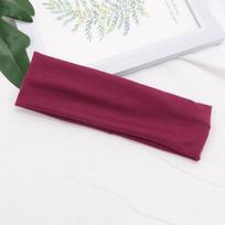 Cotton Solid Color Sports Headbands Gym Running Yoga Sweat Hair Bands High Elastic Makeup Women Tennis Hairband Hair Accessories brown