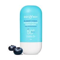 Dot & Key Blueberry Hydrate Barrier Repair Sunscreen In-Vivo Tested SPF 50+ PA++++ | With Ceramides & Hyaluronic, Hydrates & Protects Skin | Repa blue