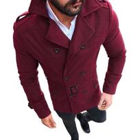 Vyriški madingi Slim Fit kostiumai ilgomis rankovėmis Viršutinės striukės Vyriški paltai rudens žiema L black