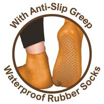 ZUDELLA waterproof Rubber Socks-Anti Crack Gel Heel Ankle Length And Foot Protector Moisturizing Socks for Foot Care,Pain Relief for Men And Women orange