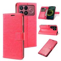 Dėklas telefonui Xiaomi POCO F9 Ultra,F9 Pro Retro rašto odos atverčiamas piniginė Retro rašto odos atverčiama piniginė POCO F9 Ultra rožinė