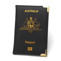 Naujas Australijos paso laikiklis Metalinis varinis kampas Bilietų laikiklis ID kortelės laikiklis Odinis plonas paso dėklas Kelionės aksesuarai