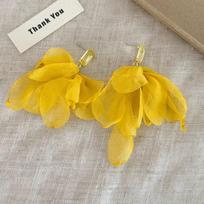 Elegant Yellow Flower Earrings Women Vacation Fashion Jewelry 1pair yellow