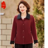 Middle-Aged Women's Spring Casual Jacket 5XL brown