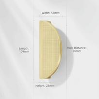 Zinc-Alloy Cabinet Door Handles Single-Hole Fluted Design Drawer Pulls Semi-Circular Shape Striped Texture Wardrobe Knobs