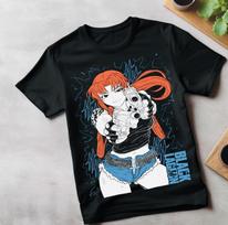 Black Lagoon Revy T-shirt Manga Strip Girl Anime Manga Gifts Shirt Tee All Size S black