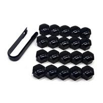 20Pcs Car Wheel Nut Bolt Head Cover Cap Anti-Rust Caps Car Tire Screw Protective Bolt Caps Auto Exterior Accessories 17/19/21mm 17MM black