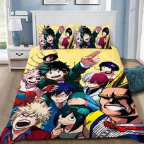 Duvet Cover Pillowcase Bedding Set My Hero Academia Adult Boy Girl Bedroom Decoration Children Gift Single Double Large Size EU Single 135*200cm/53x79in 3pcs