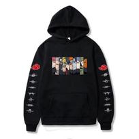 Anime džemperis vyrams ir moterims Uchiha Itachi megztiniai laisvalaikio drabužiai Akatsuki rudens žiemos vaikiški viršutiniai paltai šiltos dovanos M black