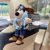 Adorable Dog-Head Car Tissue Box for Interior Armrest