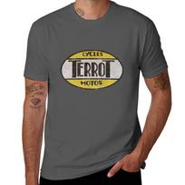 Terrot Cycles & Motos Retro Badge T-Shirt Breathable Basic Cotton T-Shirt 3XL black