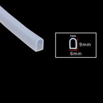 1-5M D Shape Silicone Rubber Sealing Strip Semi Circle Hollow High Temperature Self Adhesive Door Window Sound Insulating Strip (as the picture,1M)