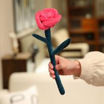 28CM Spalvingos Rožių Gėlės Pliušiniai Žaislai Minkšta Kimšta Animacinio Filmo Augalo Lėlė Namų Dekoras Kalėdų Valentino Dienos Dovana 1PC Flowers Plush Toy brown