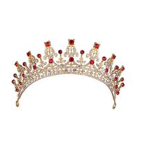 Bride Wedding Headwear Women Rhinestones Alloy Headband Head Decorative Jewelry beige