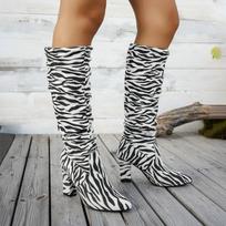 The New Style of Shoes Is A Sexy Skinny High-heeled Long-sleeved Fashion Biker Women's Boot That Doesn't Reach The Knee 43 black