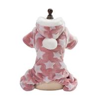 Autumn Winter Soft Fleece Pet Dog Pajamas Jumpsuit for Small Dogs Shih Tzu Yorkshire Puppy Cat Clothes Warm Pullover Pets Clothi (Pink,XL-suit 3.5-4.5kg)