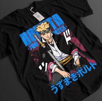 New Naruto Uzumaki Sasuke Anime Printed Tshirt Summer Unisexs Pure Cotton Neutral Casual Family Set Short Sleeved Tshirt 4XL blue