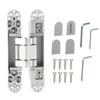 Door Hinges Adjustable 180 Degrees Opening Angle 3D Folding Door Hinge with Hex Wrench Screws for Wooden Door 40kg Door Hinges