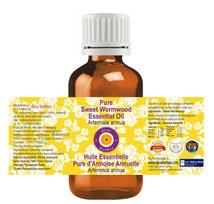 Deve Herbes Sweet Wormwood Essential Oil (Artemisia annua) Pure | Non-Sticky | Non-greasy | Lightweight | Men & Women | All Skin Types | Steam Di brown
