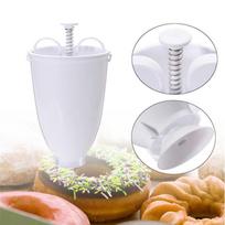 Plastikinis spurgų gaminimo aparatas, vaflių formelės, virtuvės aksesuaras, kepimo indai, spurgų gaminimo aparatas, torto formelė, sausainių formelės, „pasidaryk pats“ kepimo įrankis white