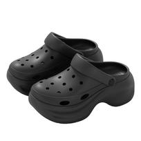 Platform Women Clogs Shoes Beach Casual Thick Bottom Sandals Fashion Comfortable Women Clogs Shoes 37-38 juoda