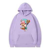 VIENAS GABALAS Anime Tony Tony Chopper Hoodies Streetwear Laisvalaikio Animacinių filmukų Spausdinti Moterims Vyrams Su Gobtuvu Puloveriai Megztiniai XXS gray