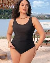 Women's Swimsuits Sexy Large Size Black One-piece Swimsuit Bikini Set Beachwear Bathing Suits 4XL brown