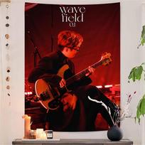 Wave To Earth DIY Wall Tapestry Hanging Tarot Hippie Wall Rugs Dorm Home Decor 74x94cm(29x37in) red