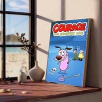 Cartoon C-courage The C-cowardly Dog Classic Anime Poster Waterproof Paper Sticker Coffee House Bar Room Wall Decor (as the picture,21x30cm No Frame)