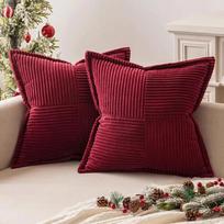 Bohemia Cushion Cover 45x45cm Christmas Corduroy Throw Pillow Covers Boho Decorative Soft Pillowcase Striped Texture For Sofa 45x45cm brown