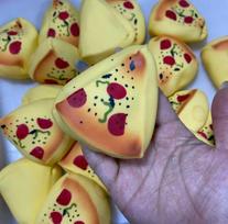 Simulated Pizza Stress Ball Fidget Toy Crunchy Squeeze Toy Round Blocks Filled Asmr Anti Stress Release Hand Relax Gift Toy