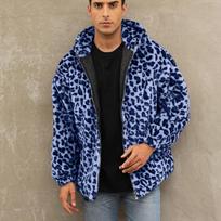 Men's Hooded Faux Fur Coat Winter Jackets Windproof Furry Coats with Hood Faux Fur Jacket With Pockets Warm Fluffy Trench Fake Fur Jackets  for Men XXXL gray
