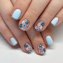 24Pcs Cute Mini Flower Press On Nails Fresh Colorful Short Square Fake Nails For Spring Summer