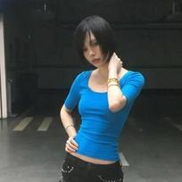 TrendHub  Aesthetic T-shirt Women Half Sleeve Slim Crop Tops Y2k Fairycore Vintage Tops Streetwear Square Collar Tshirts XL blue