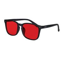 SHINU Anti Blue Light Eyeglasses with Red Tinted Lenses Better Sleep Red Lens Filter Glasses Men Ladies Orange Yellow Lenses Glasses black