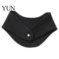 Office Rest Neck Guard Thermal Warmer for Winter Cold Weather, Silk Velvet Wrap, Fleece Lined Wrap Gaiter with Hidden Snap Fastening Women, black